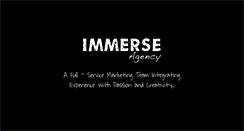 Desktop Screenshot of immerseagency.com